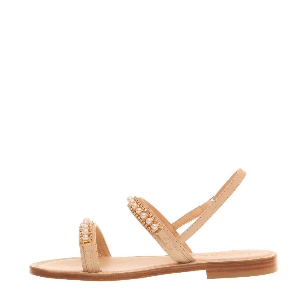 Sorelle Perego sandalo in pelle con perle Qualità Garantita