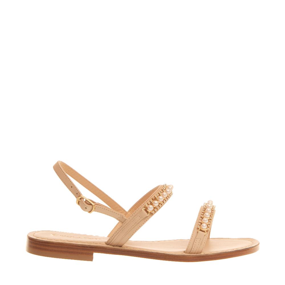 Sorelle Perego sandalo in pelle con perle Qualità Garantita