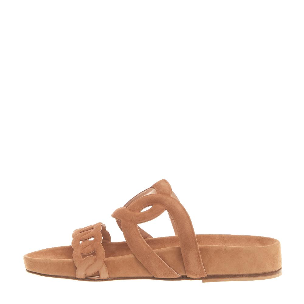 Sorelle Perego sandalo fusbet in camoscio beige Acquista Ora