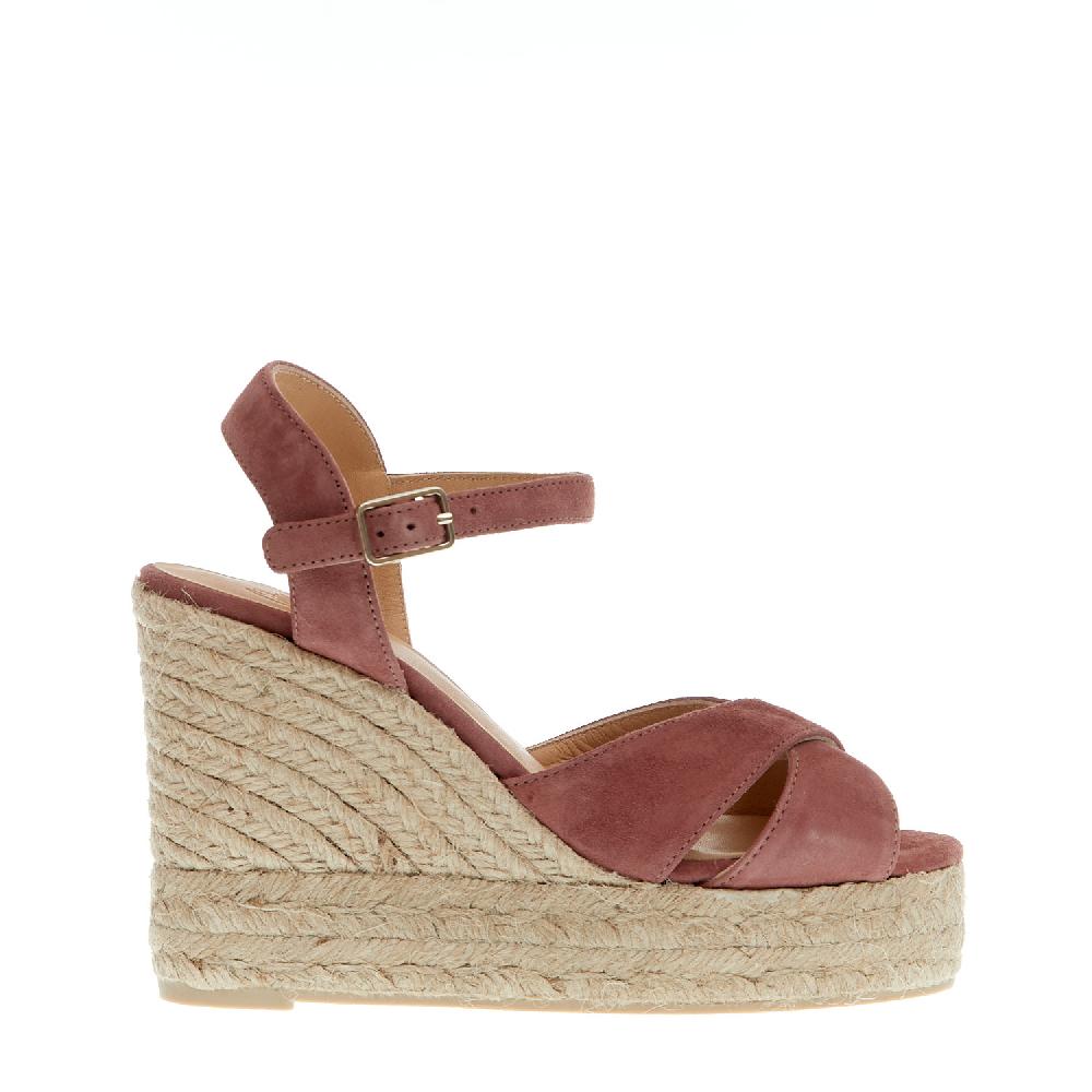 Sorelle Perego Espadrillas zeppa 110 mm incrocio rosa antico Convenienza