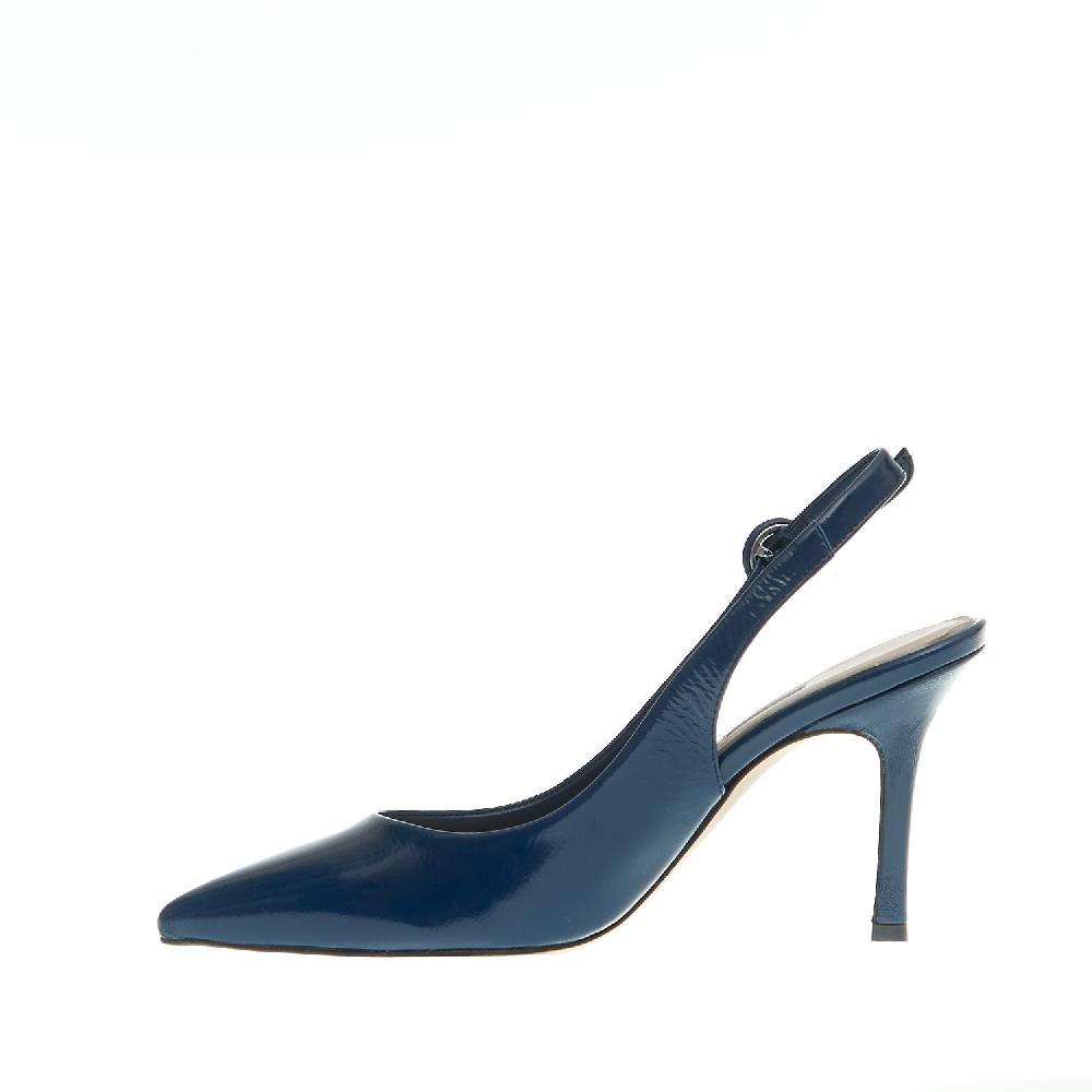 Sorelle Perego slingback vernice blu tacco 85 mm Sconto
