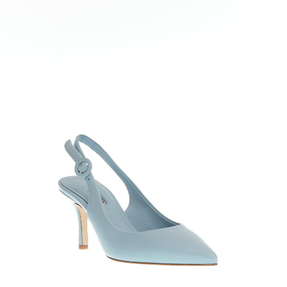 Sorelle Perego slingback pelle azzurra Saldi