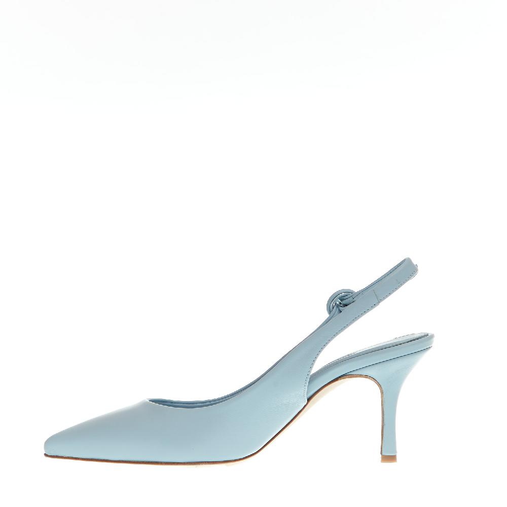 Sorelle Perego slingback pelle azzurra Saldi