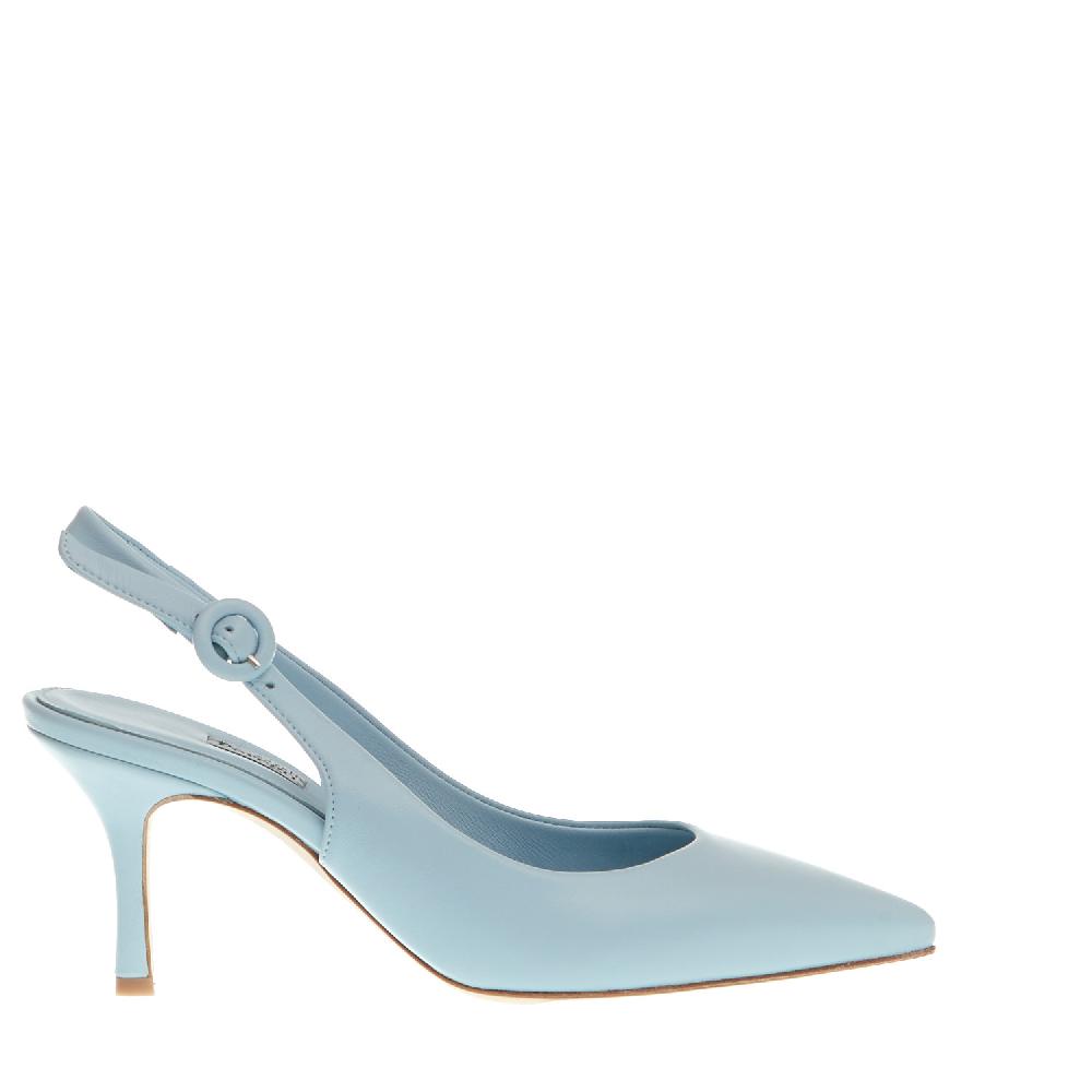 Sorelle Perego slingback pelle azzurra Saldi