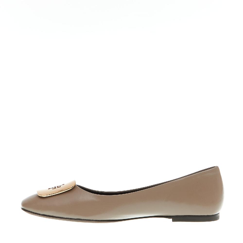 Sorelle Perego ballerina pelle fango logo oro In Saldo