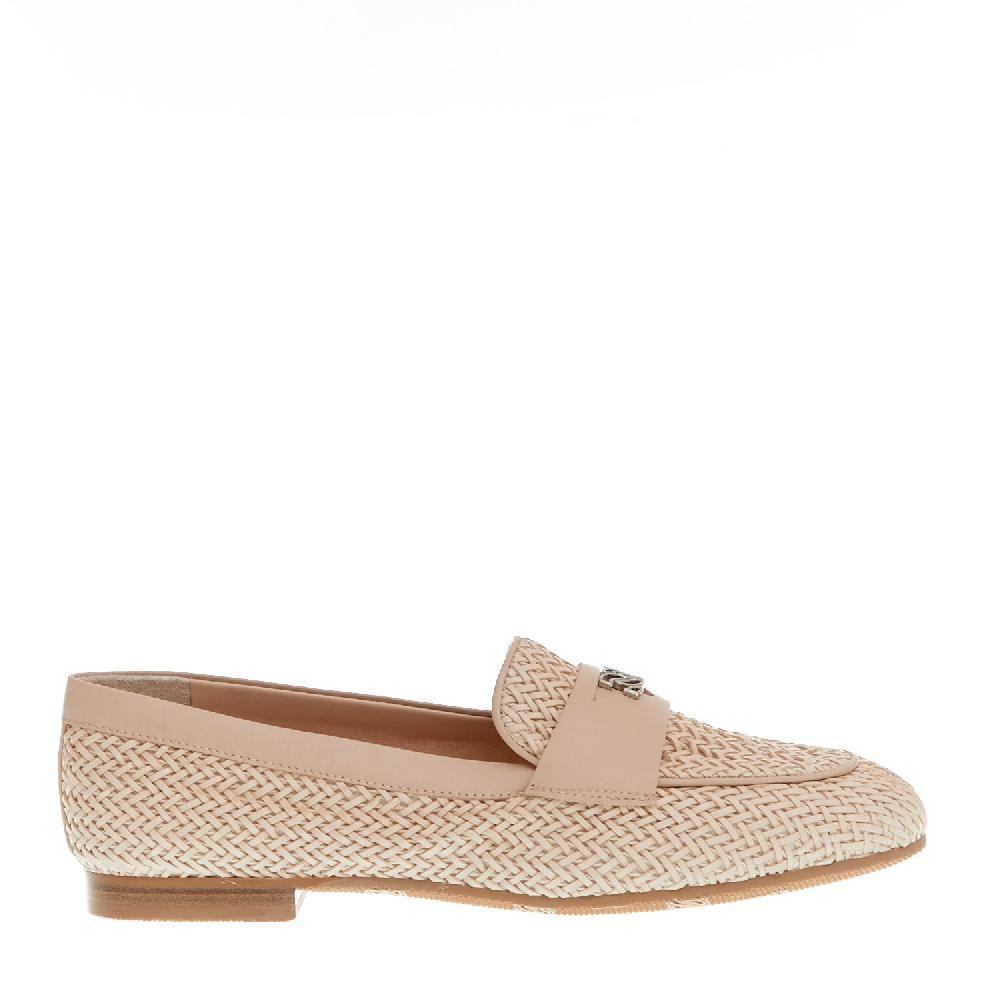 Sorelle Perego mocassino intreccio nude Promozione