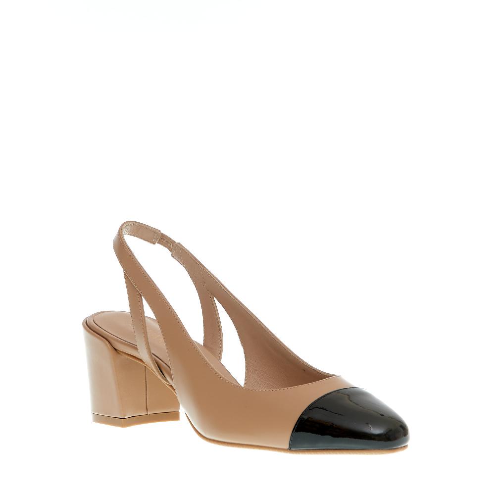 Sorelle Perego slingback beige e nera Pezzi Unici