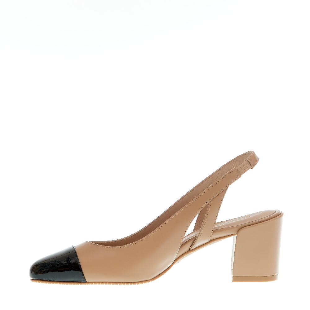 Sorelle Perego slingback beige e nera Pezzi Unici