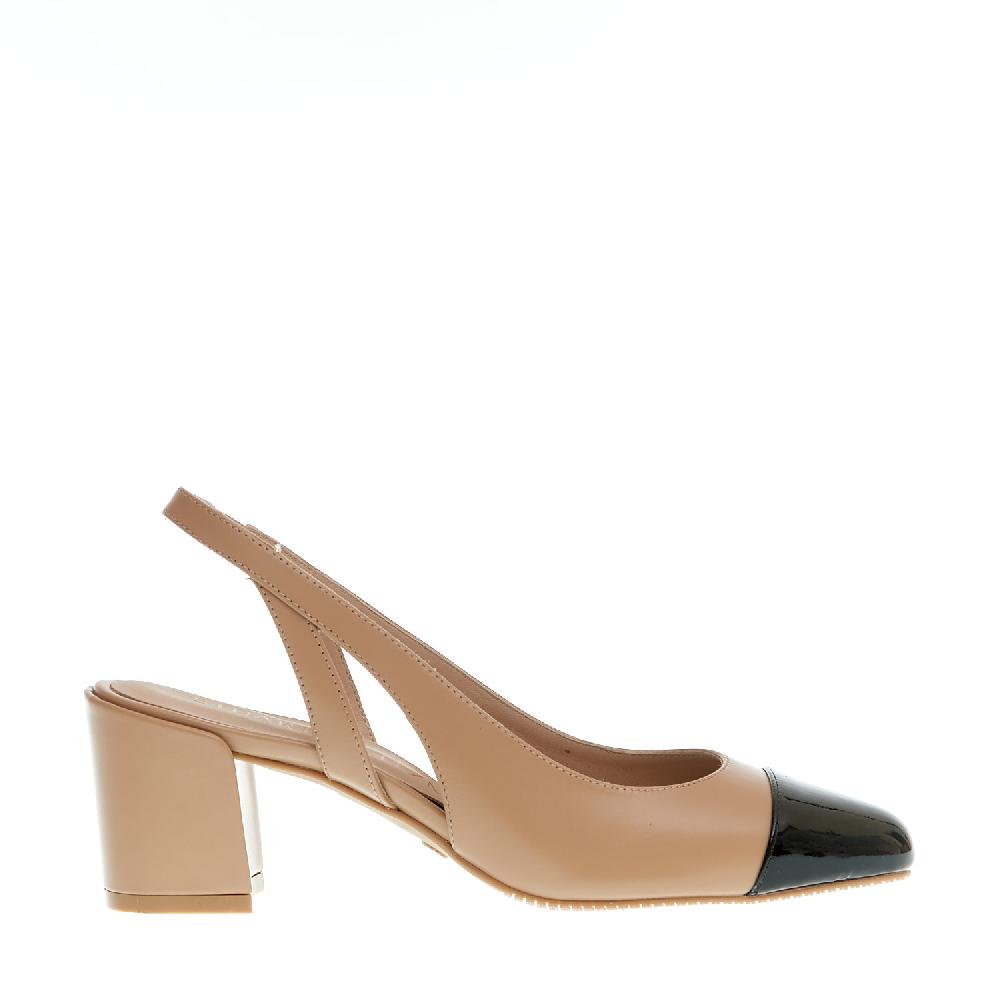 Sorelle Perego slingback beige e nera Pezzi Unici