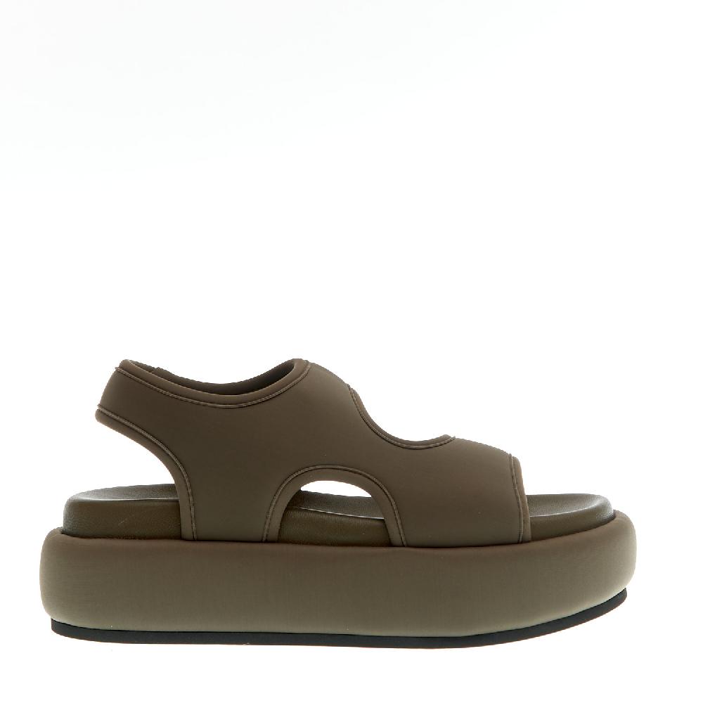 Sorelle Perego sandalo zeppa neoprene verdone Prezzo Ridotto
