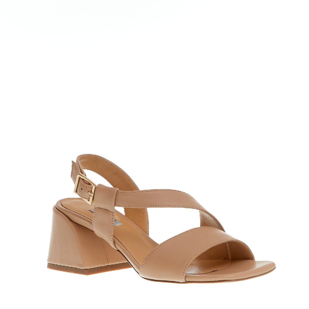 Sorelle Perego sandalo pelle beige tacco 60 Sottocosto