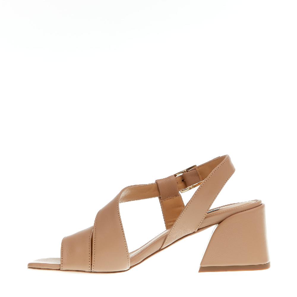 Sorelle Perego sandalo pelle beige tacco 60 Sottocosto