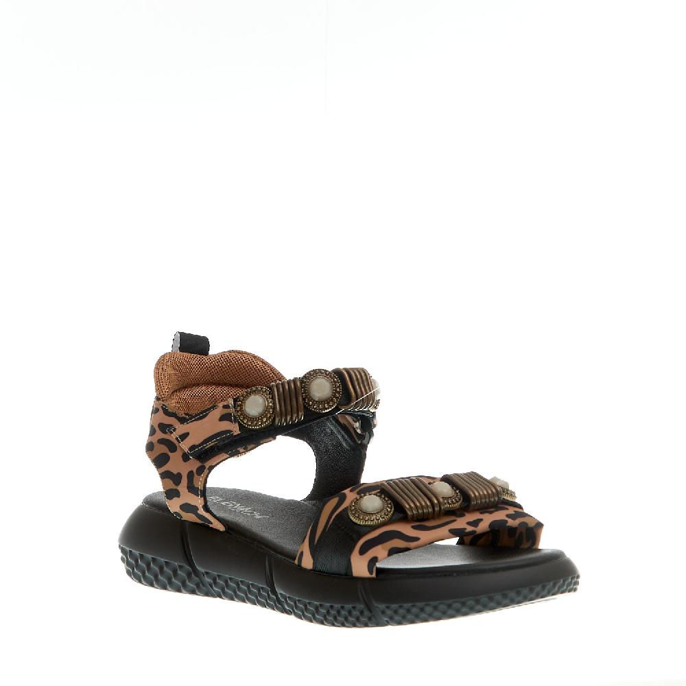 Sorelle Perego sandalo sportivo anatomico leopardo Vendita Calda