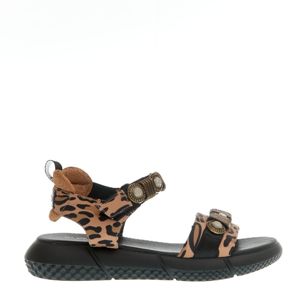 Sorelle Perego sandalo sportivo anatomico leopardo Vendita Calda