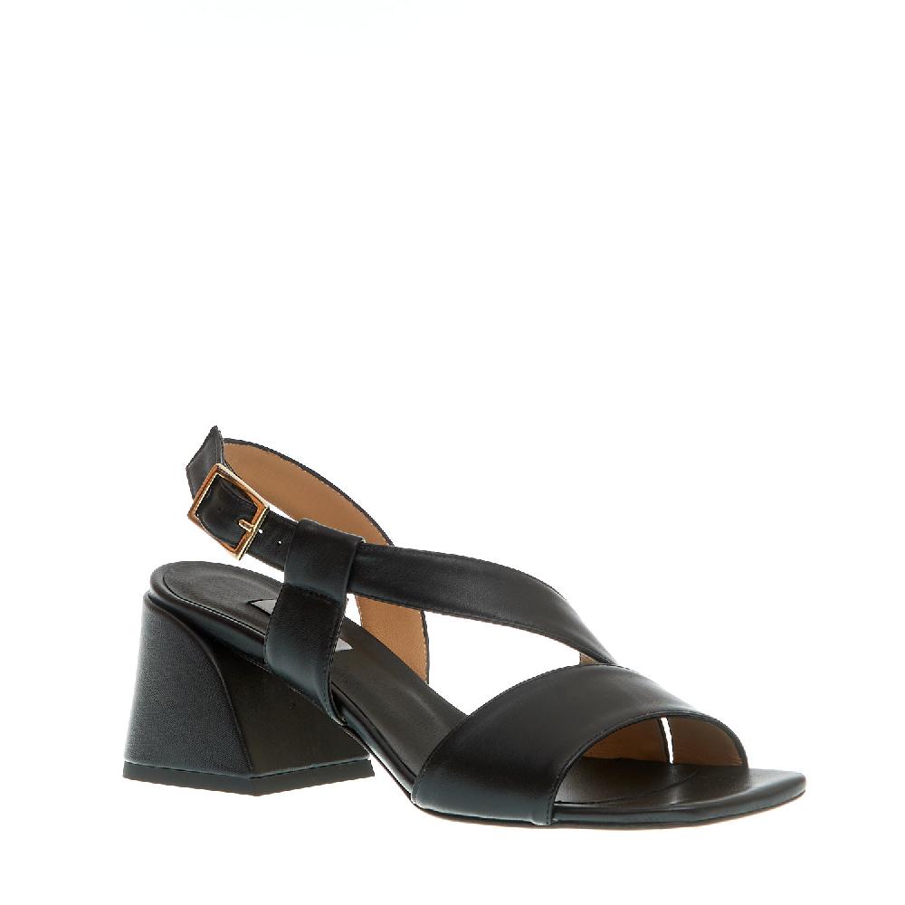 Sorelle Perego sandalo pelle nero tacco 60 Saldi Di Fabbrica