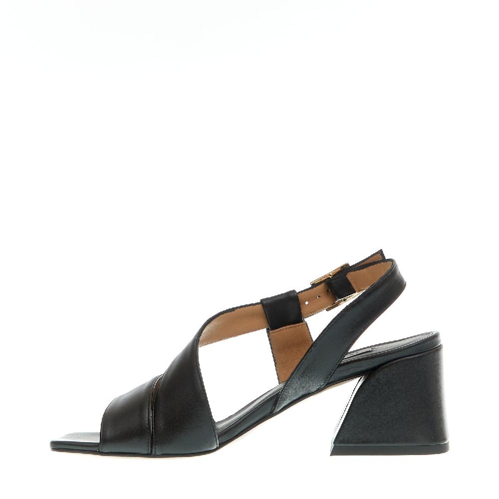 Sorelle Perego sandalo pelle nero tacco 60 Saldi Di Fabbrica