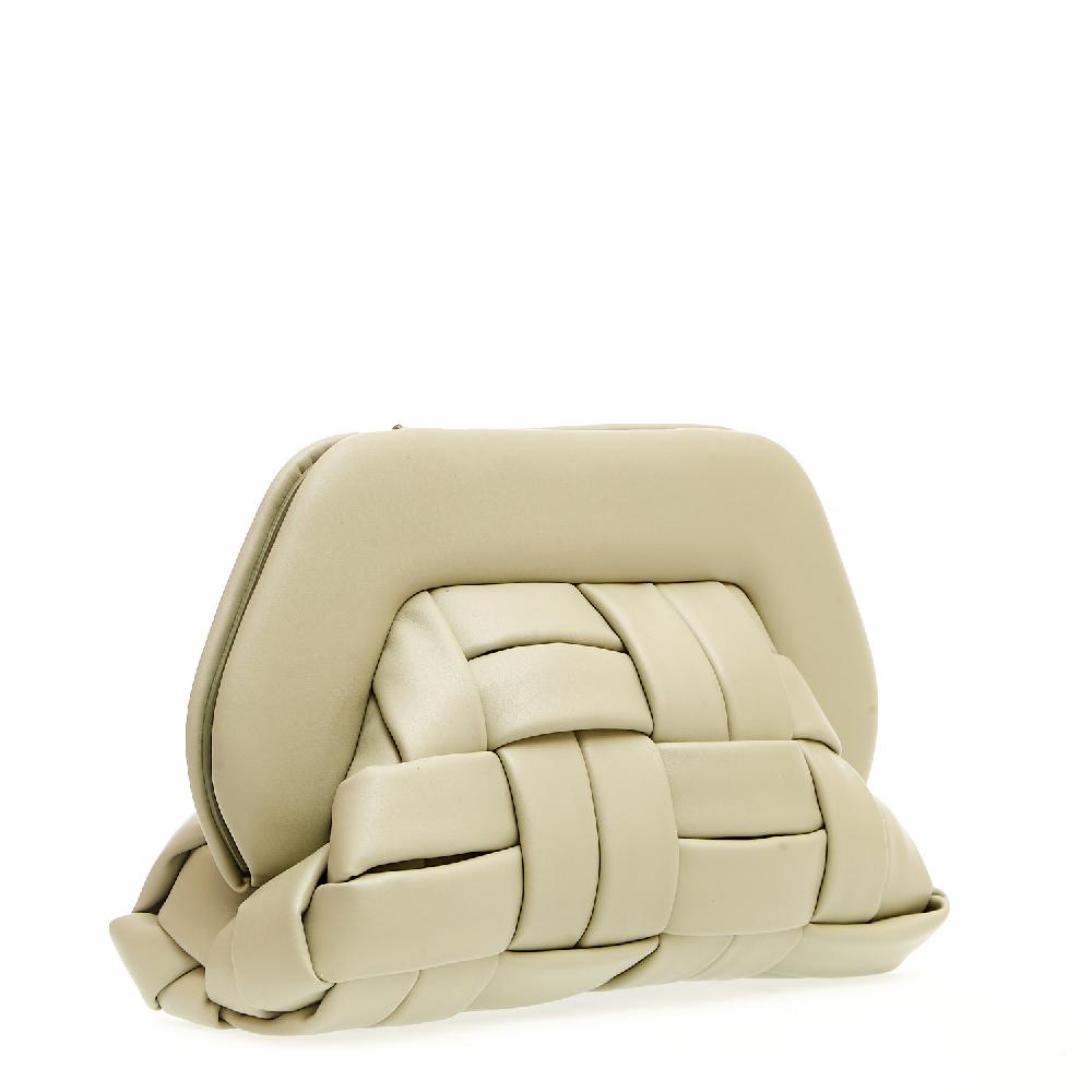 Sorelle Perego Clutch design intrecciato muschio Italia