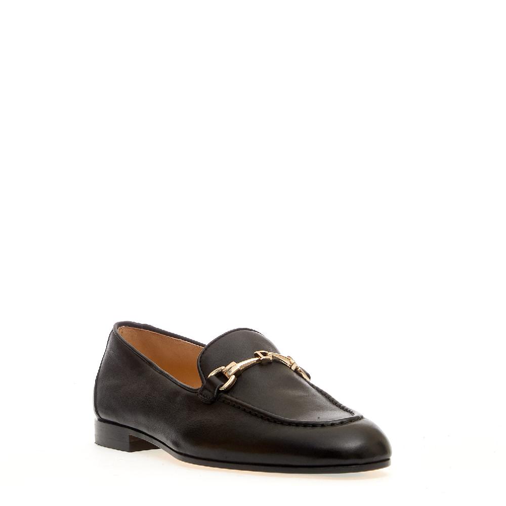 Sorelle Perego mocassino fibbia pelle nero Consegna Veloce