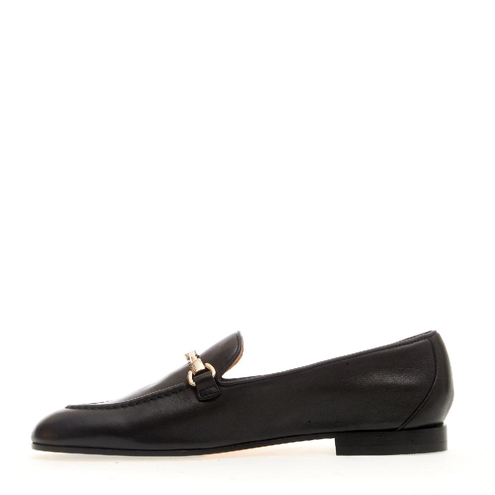 Sorelle Perego mocassino fibbia pelle nero Consegna Veloce