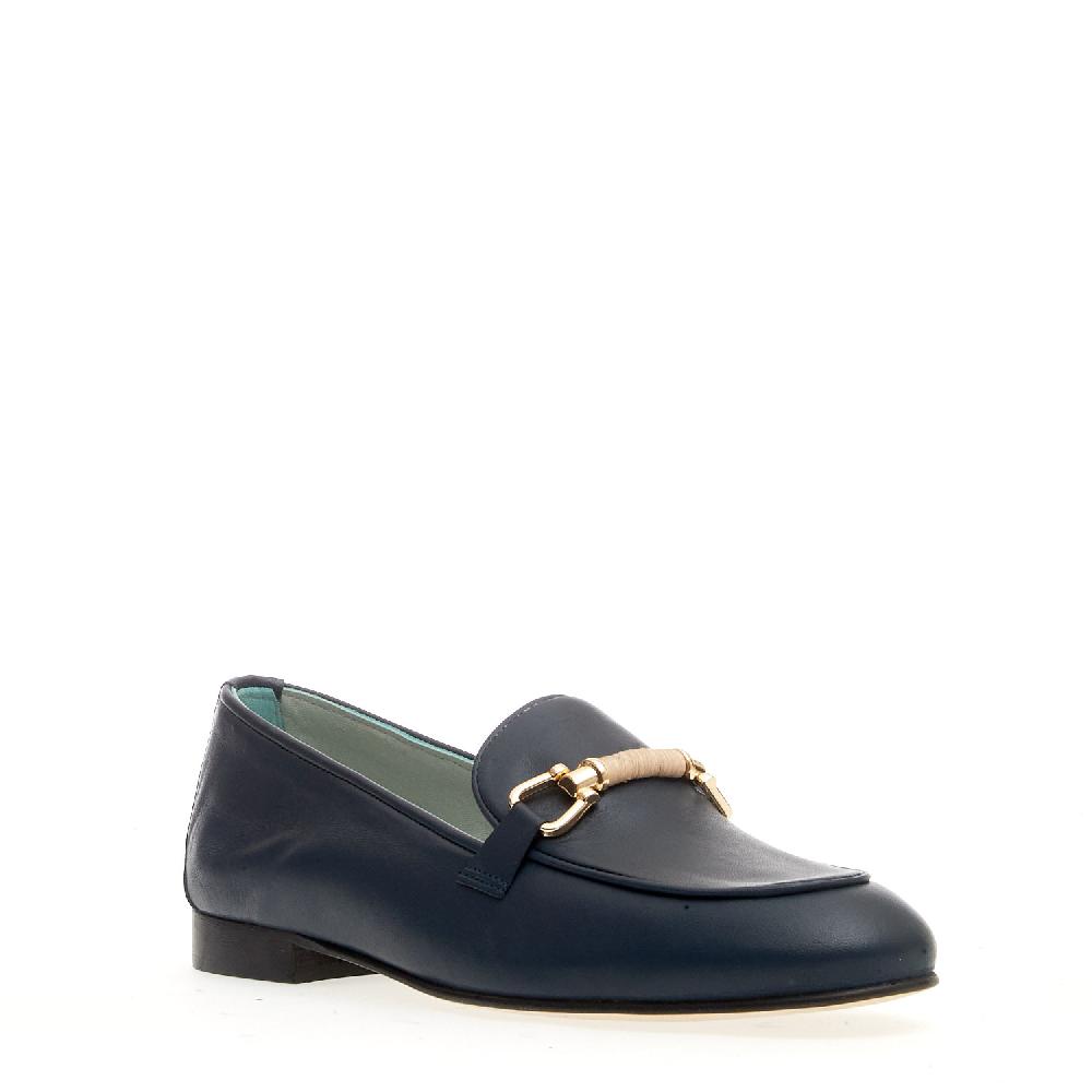Sorelle Perego mocassino pelle blu morsetto Shopping Online