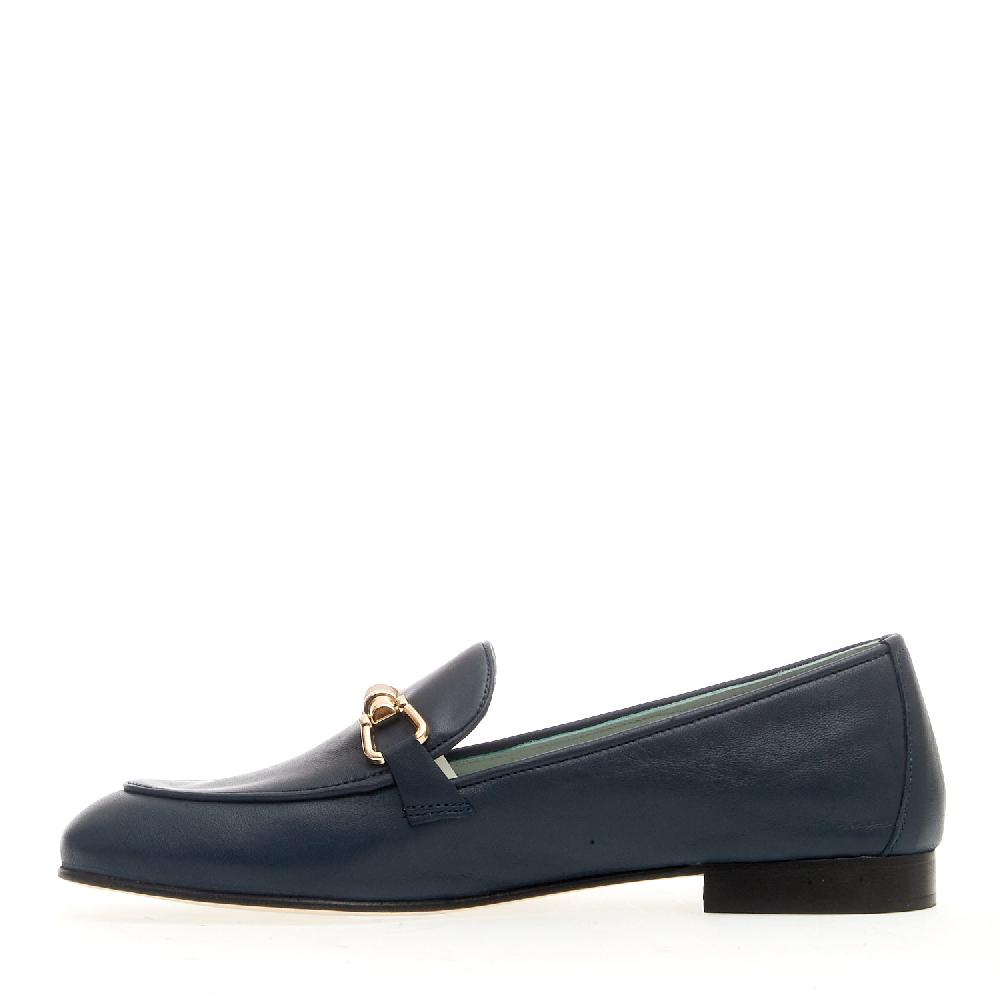 Sorelle Perego mocassino pelle blu morsetto Shopping Online