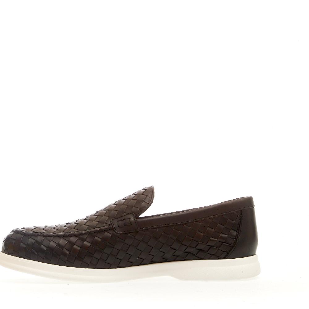 Sorelle Perego mocassino pelle intrecciata marrone Prezzo Ridotto