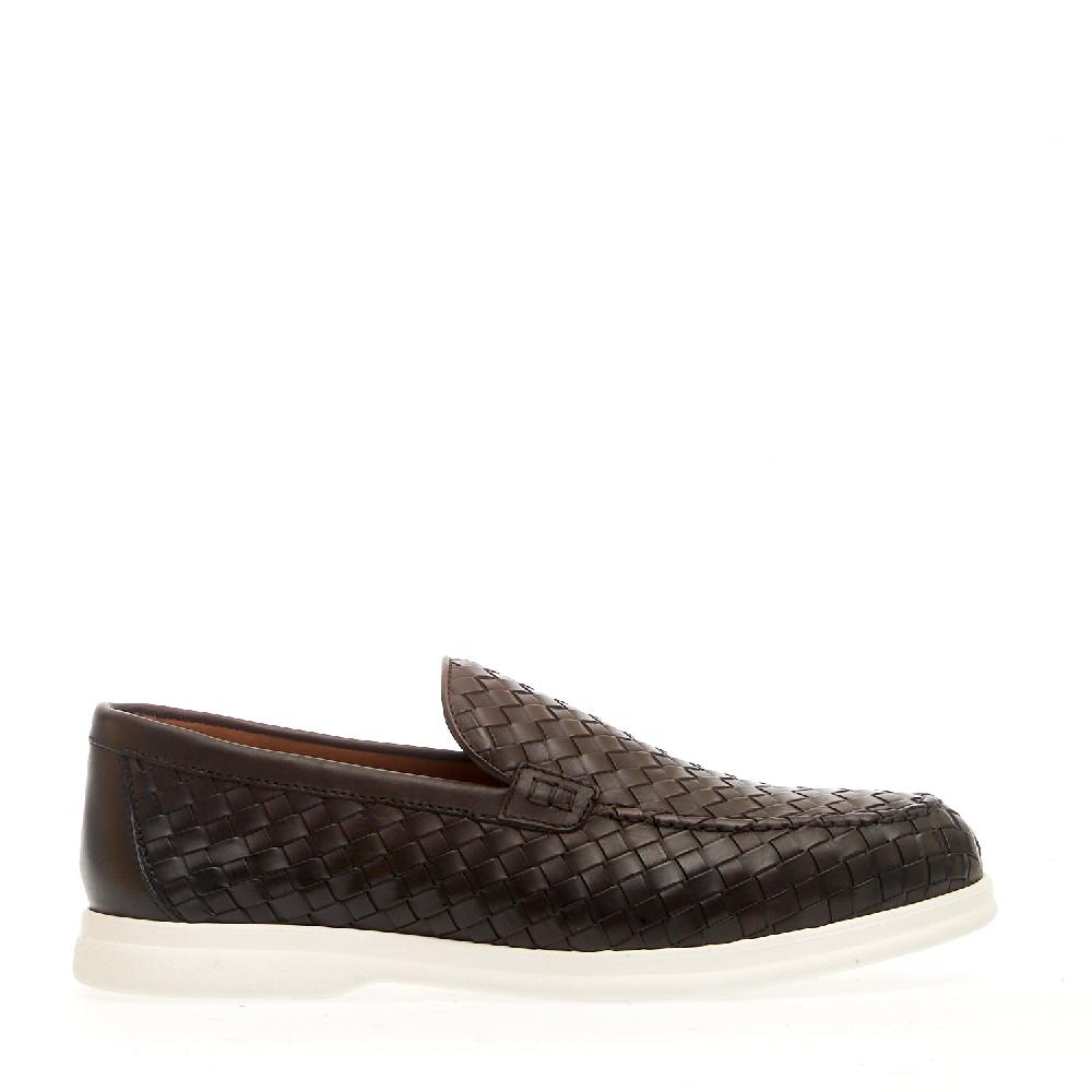 Sorelle Perego mocassino pelle intrecciata marrone Prezzo Ridotto