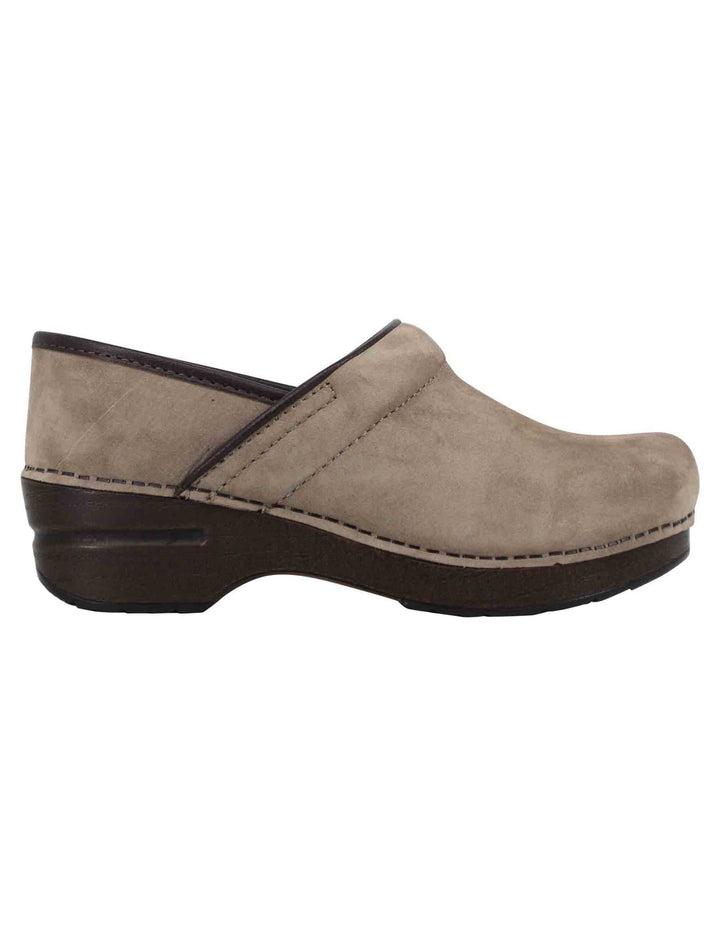 Spatarella Clogs donna Professional in nabuk taupe Vendita