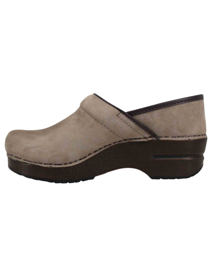 Spatarella Clogs donna Professional in nabuk taupe Vendita