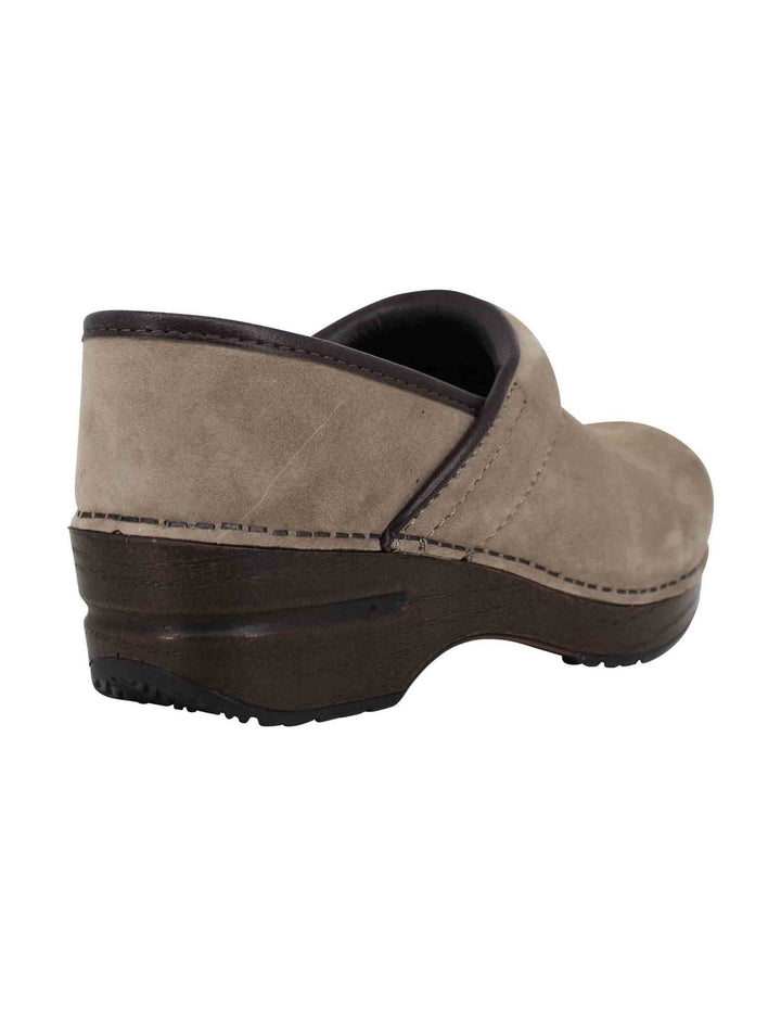 Spatarella Clogs donna Professional in nabuk taupe Vendita