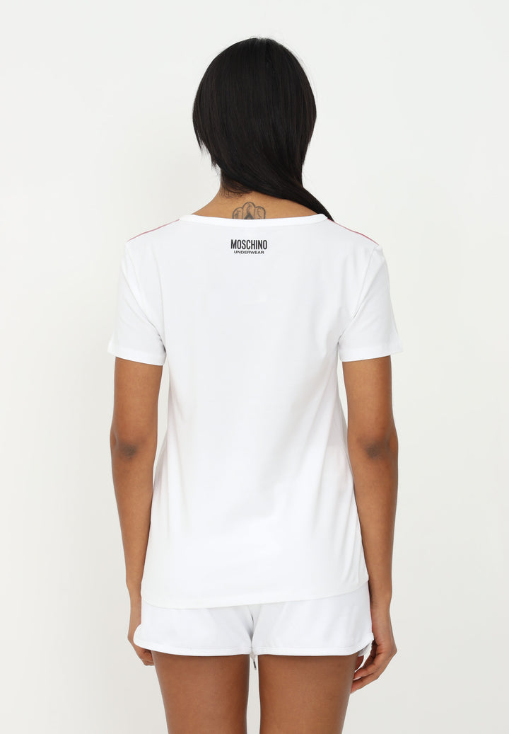 Spatarella T-shirt donna in cotone bianco Pezzi Unici