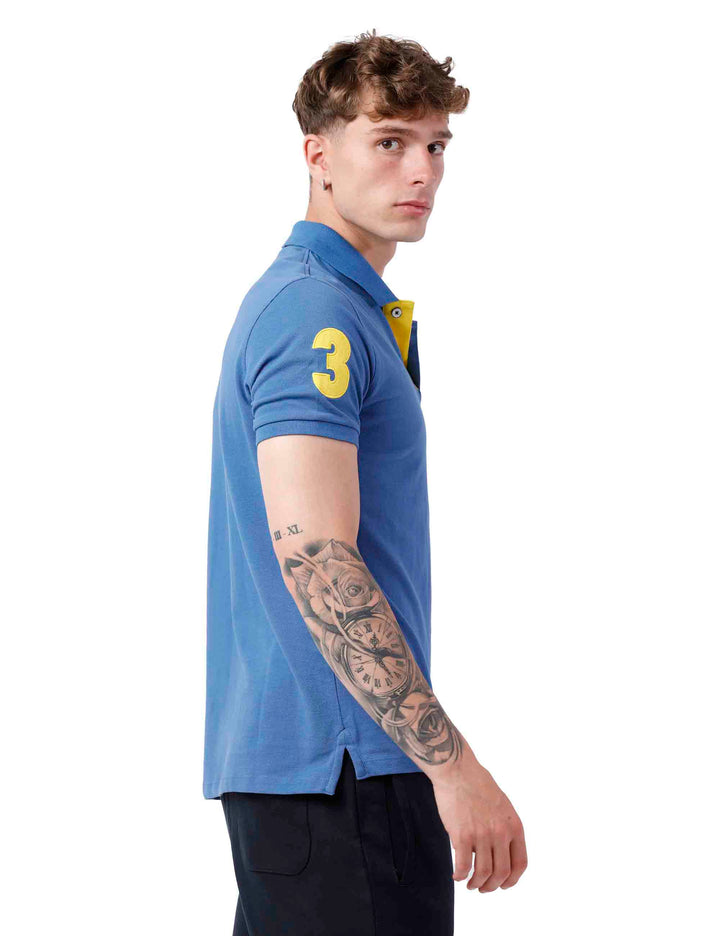Spatarella Polo uomo in cotone celeste Negozio