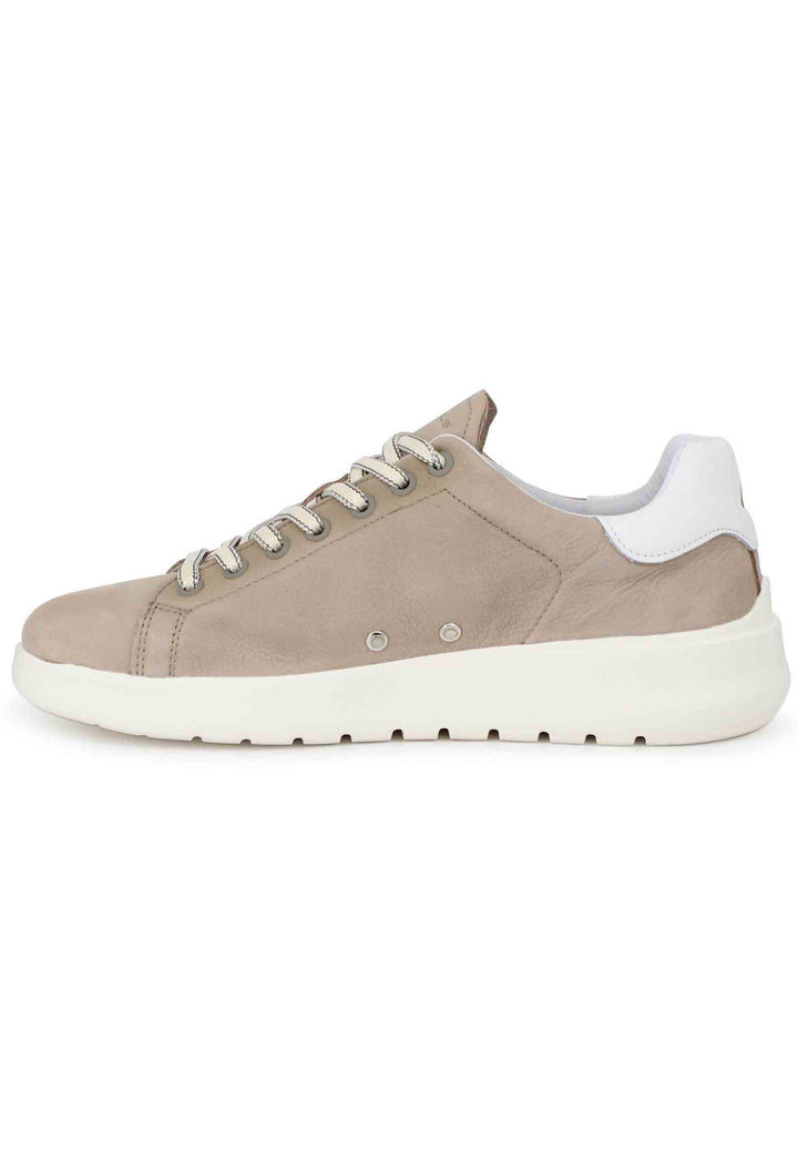 Spatarella Sneakers uomo Hover in nabuk sabbia con suola alta in gomma Pezzi Unici