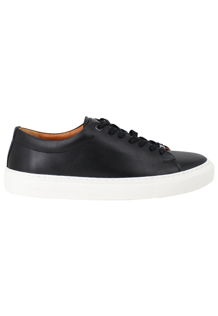 Spatarella Sneakers uomo Martin in pelle nera con suola in gomma Soddisfazione Garantita