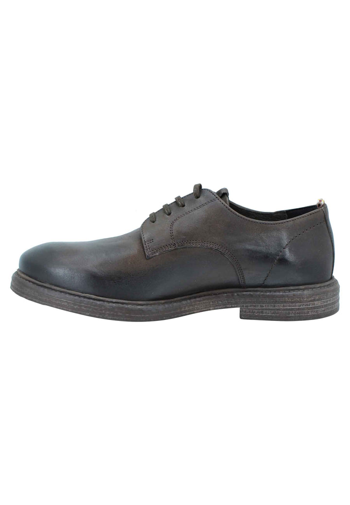 Spatarella Stringata uomo in pelle marrone suola in gomma e sottopiede memory foam Promozione Limitata