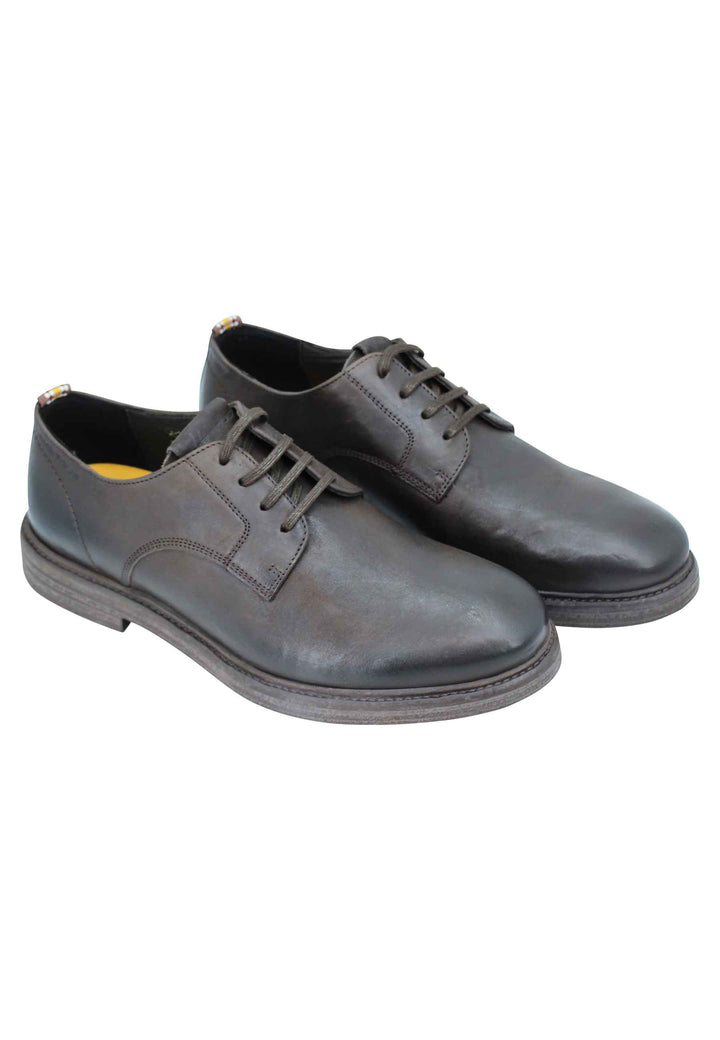 Spatarella Stringata uomo in pelle marrone suola in gomma e sottopiede memory foam Promozione Limitata