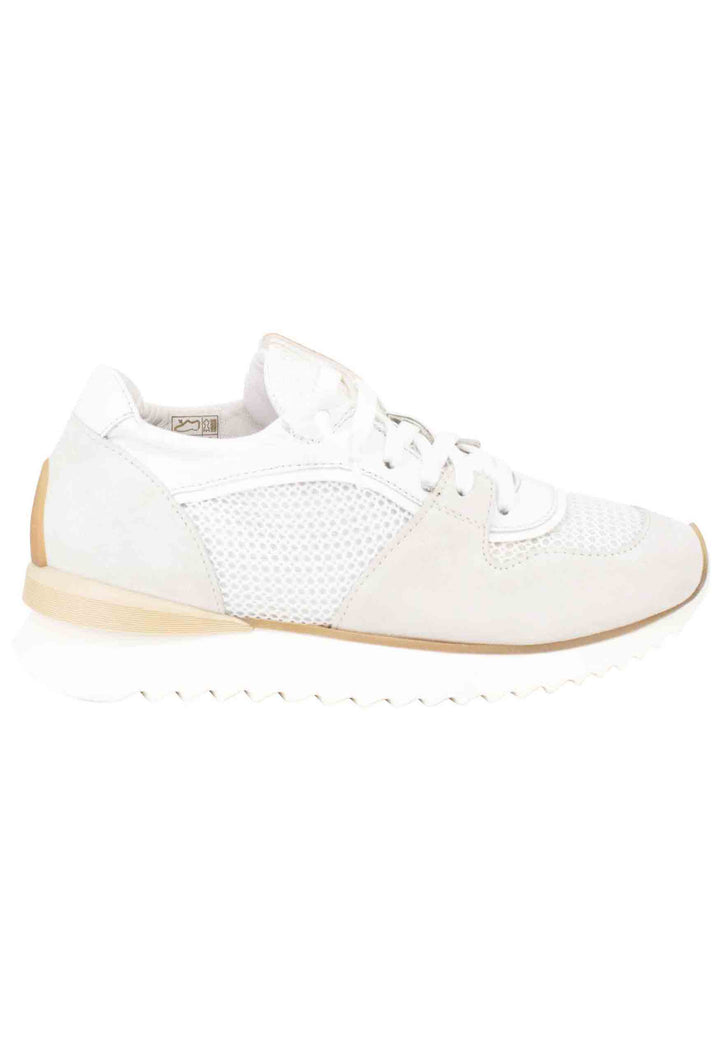 Spatarella Sneakers donna in pelle e tessuto bianco fondo running Convenienza