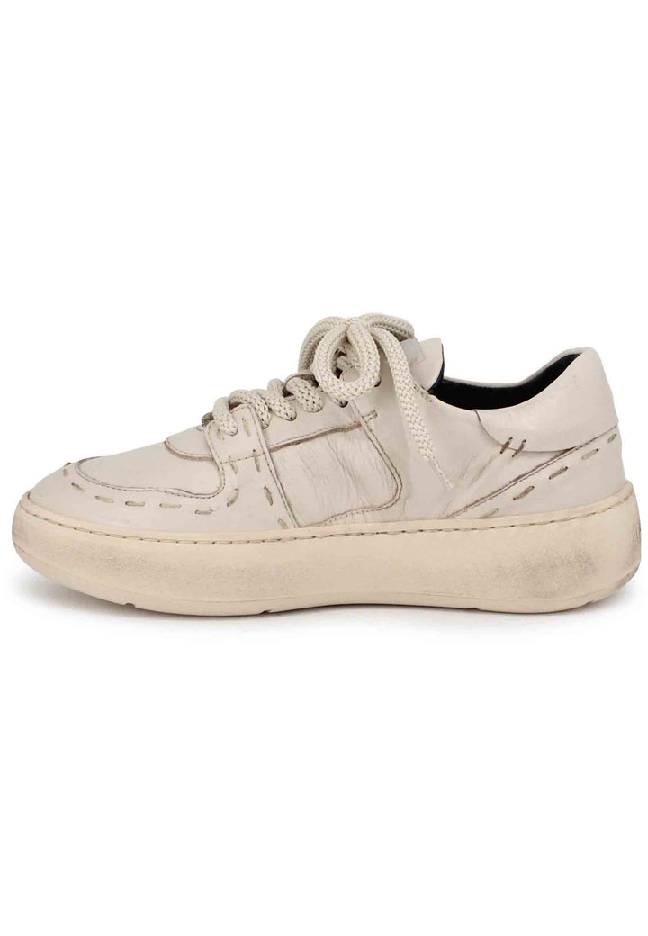 Spatarella Sneakers donna in pelle off white Sconto