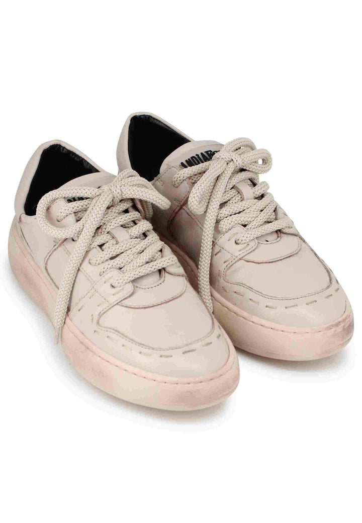 Spatarella Sneakers donna in pelle off white Sconto