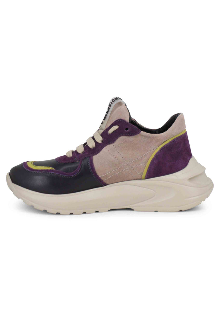 Spatarella Sneakers donna in pelle viola con suola in gomma Online