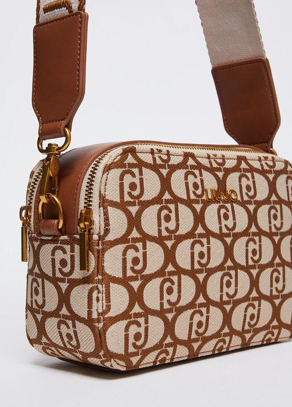 Spatarella Borse donna a tracolla in tessuto beige e marrone Offerte