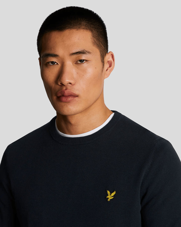Spatarella Maglioni uomo a girocollo in cotone blu navy Online