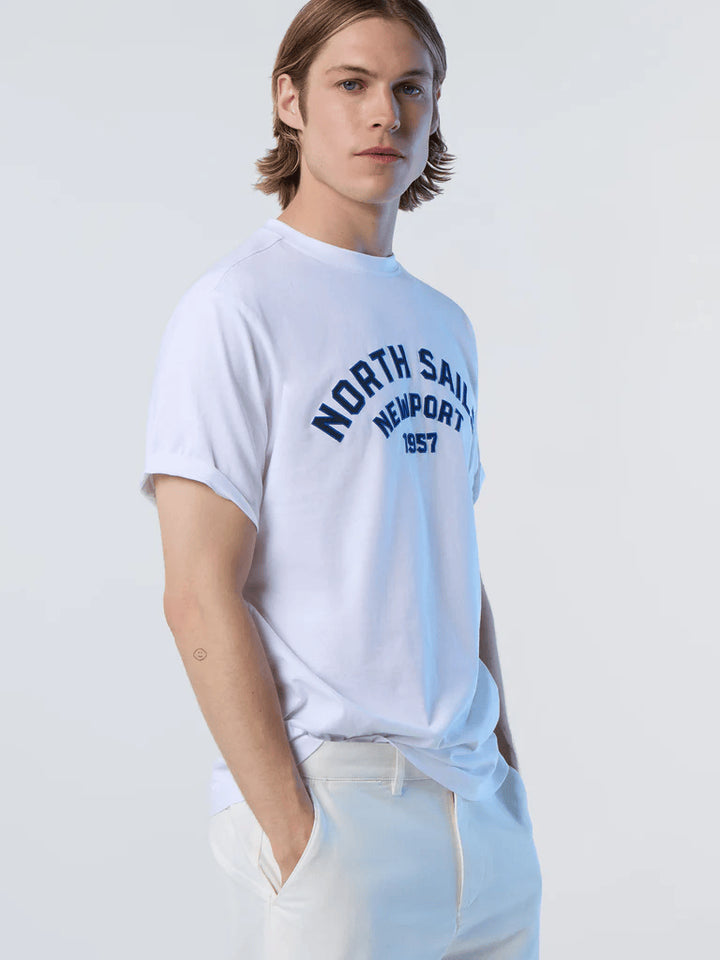 Spatarella T-shirt uomo in cotone bianco 692988-0101 Offerte