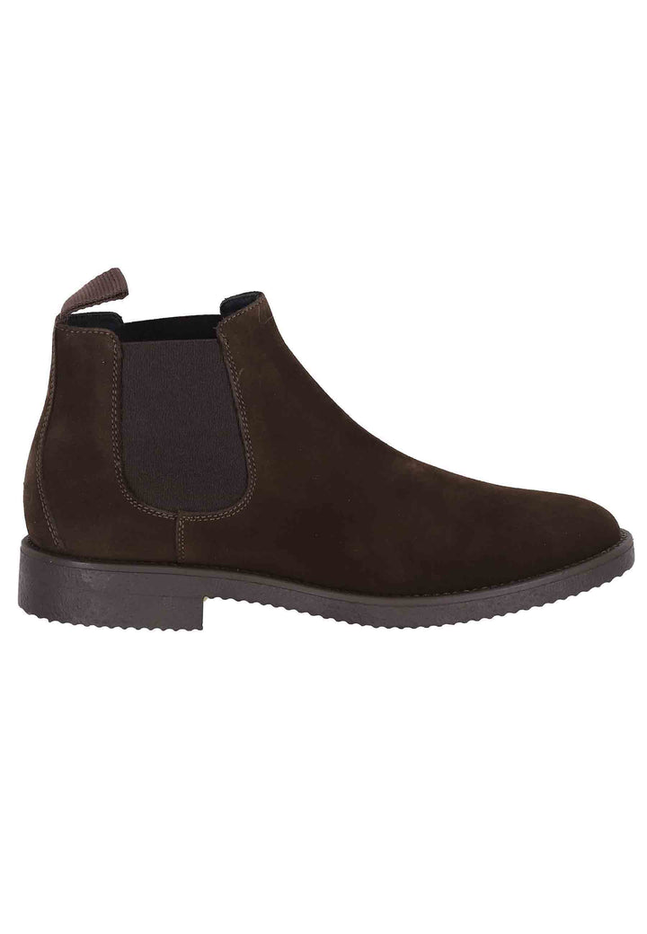 Spatarella Chelsea boots uomo in camoscio testa di moro con suola in para Hotsell