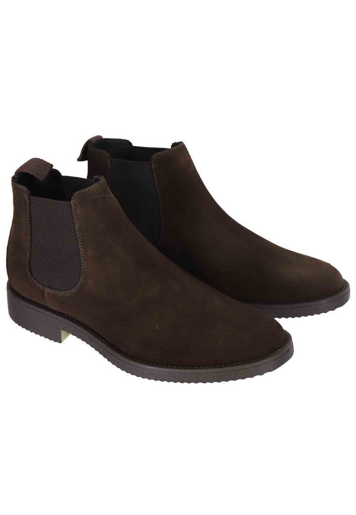 Spatarella Chelsea boots uomo in camoscio testa di moro con suola in para Hotsell