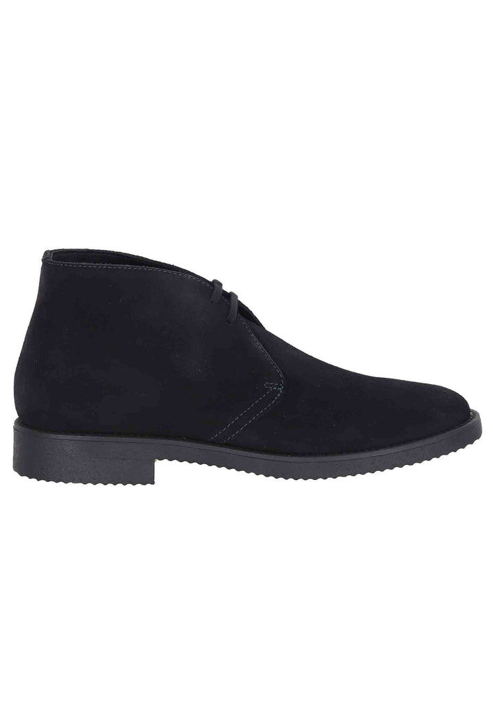 Spatarella Polacchine uomo in camoscio blu con suola in para Vendite Flash