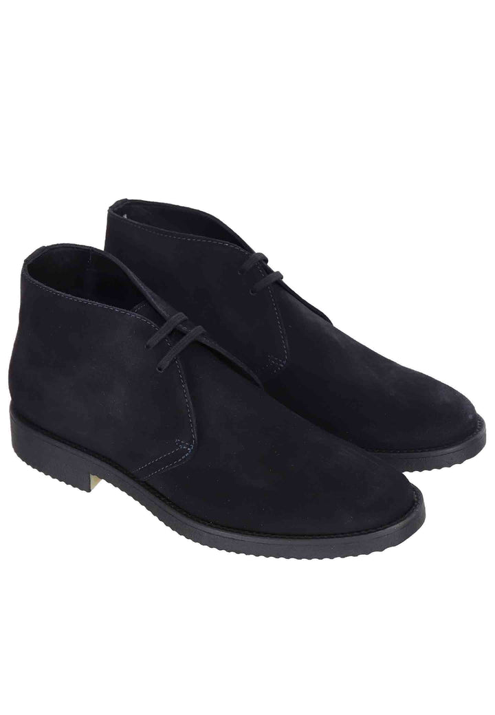 Spatarella Polacchine uomo in camoscio blu con suola in para Vendite Flash
