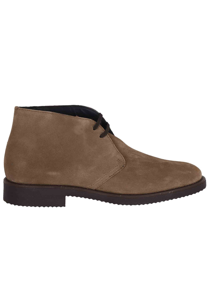 Spatarella Polacchine uomo in camoscio taupe con suola in para Negozio