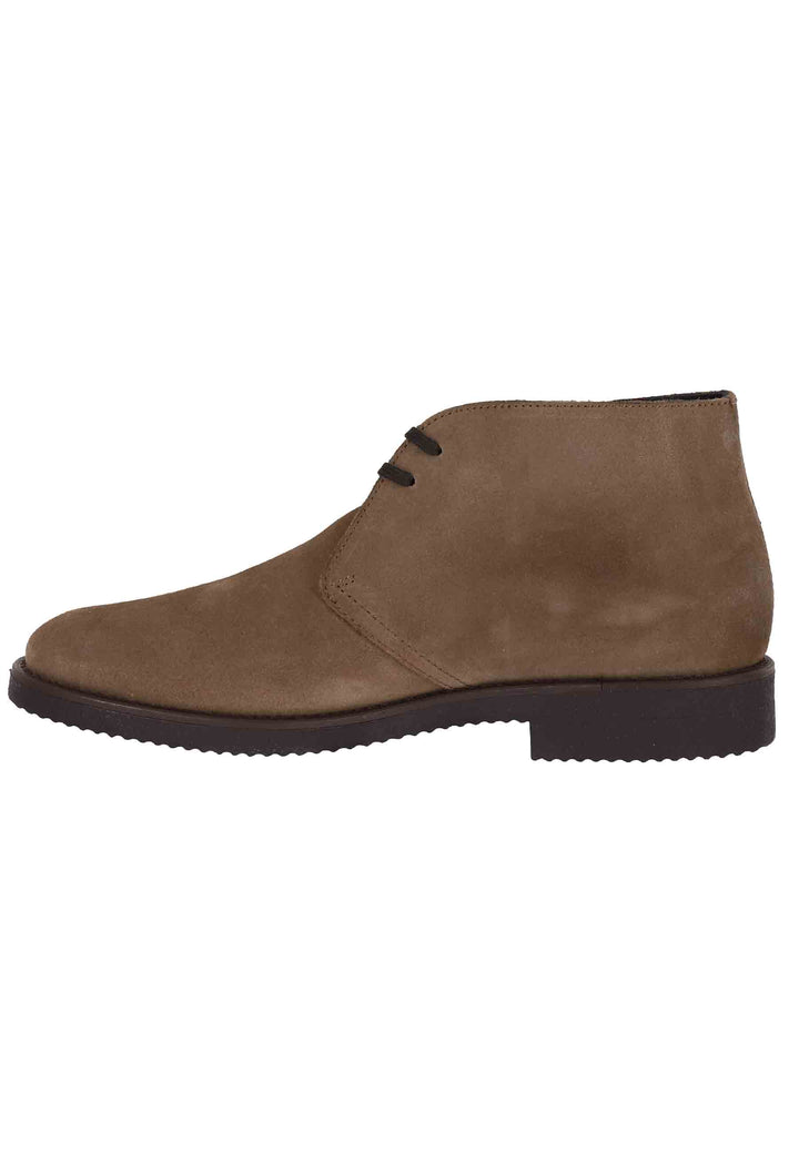 Spatarella Polacchine uomo in camoscio taupe con suola in para Negozio