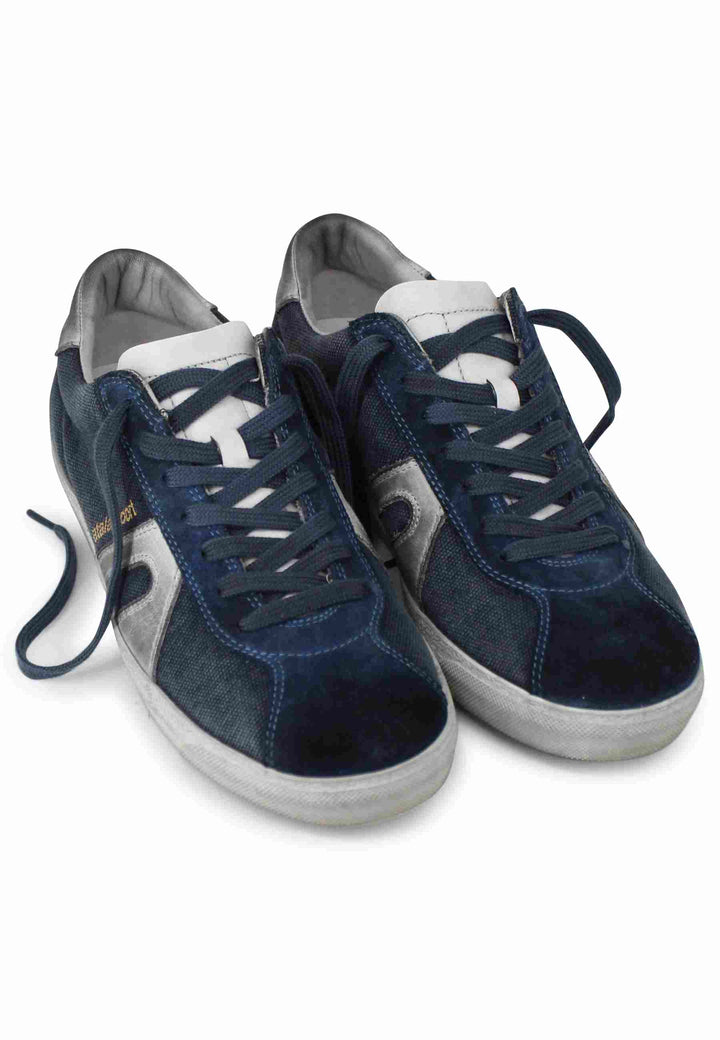 Spatarella Sneakers uomo in canvas vintage blu Vendita